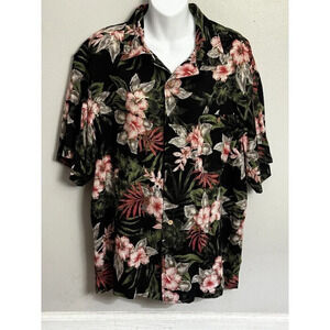 - Tropicool Mens Hawaiian Button Down Shirt Size Large Rayon